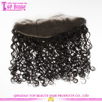 Nouveaux produits cheveux vierges malaisiens oreille à oreille dentelle frontale de cheveux Pieces Kinky Curly Lace Frontal